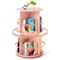 Costway Kids Rotating Bookshelf 2 Tier Freestanding 360° Revolving Display Storage Rack White/Pink